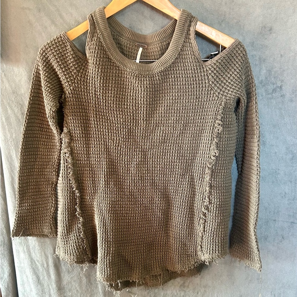 Free People Textured Knit Sweater